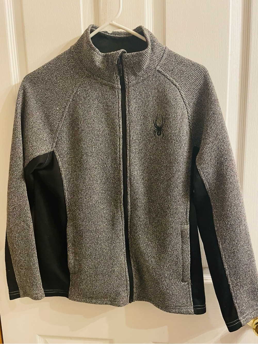 Spyder Kids Like New Gray and Black Full-Zip Performance Jacket